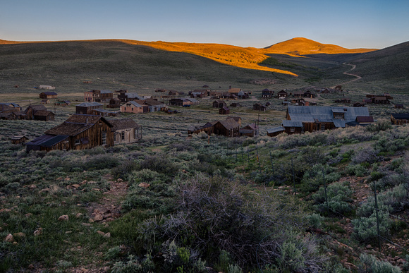 Sun Rises on Bodie, Bodie State Historic Park, Bodie, California