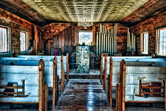 Inside Desert Chapel, near Yuma, Arizona