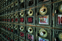 Old Mailboxes, Laws Railroad Museum, Bishop, California